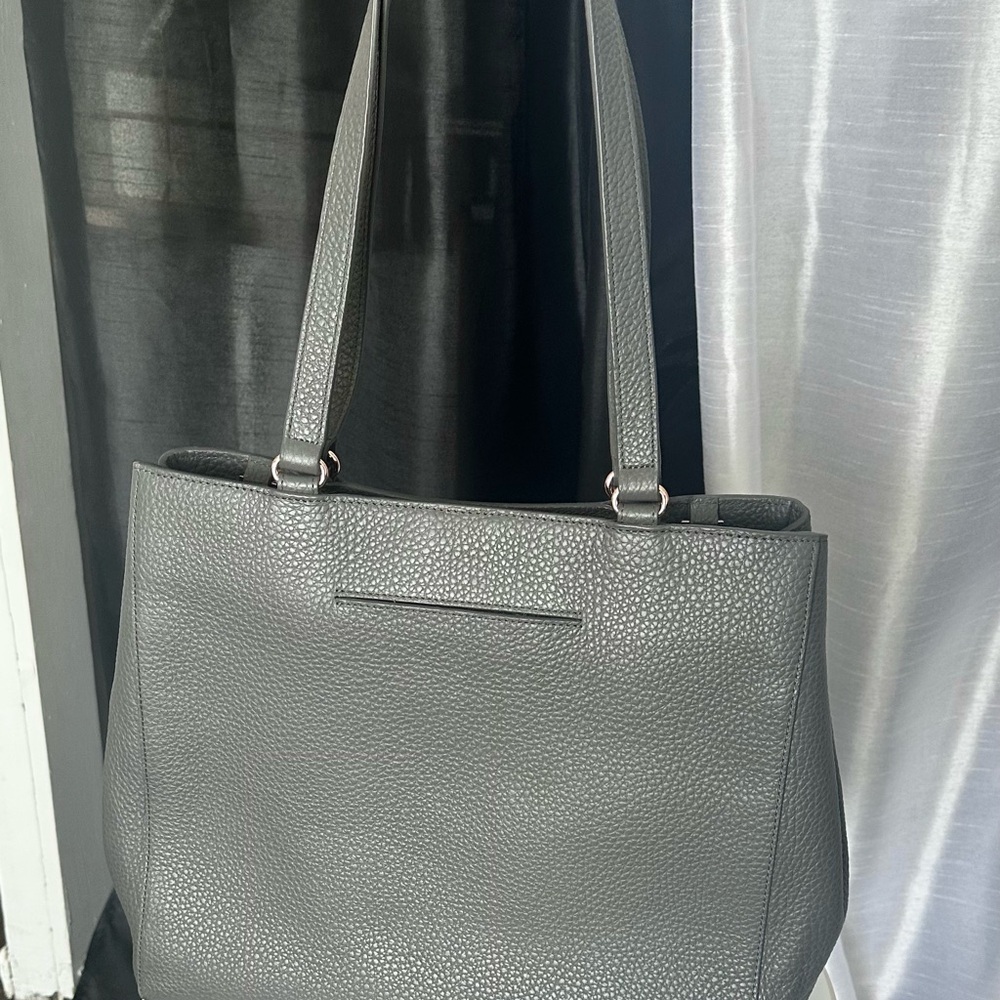 OMG Priced to sell: Dagne Dover Allyn Gray Pebbled Leather Tote size M - Picture 2 of 6